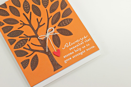 Stamps: Mighty Oak<br />
Cardstock: Canyon Clay, Dark Chocolate, Pure Poppy, Stamper's...