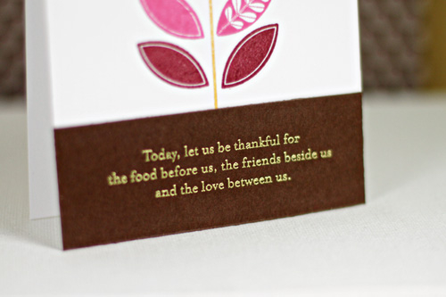 Stamps: Basket of Blessings, Green Thumb, and Mighty Oak<br />
Ink: Summer Sunrise, Orange...