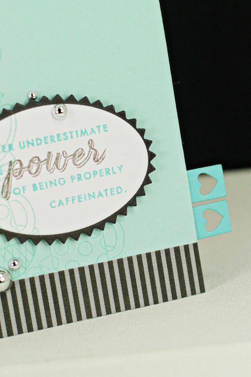 Stamp: Latte Love<br />
Cardstock: Aqua Mist and Smokey Shadow<br />
Patterned Paper: Smokey...