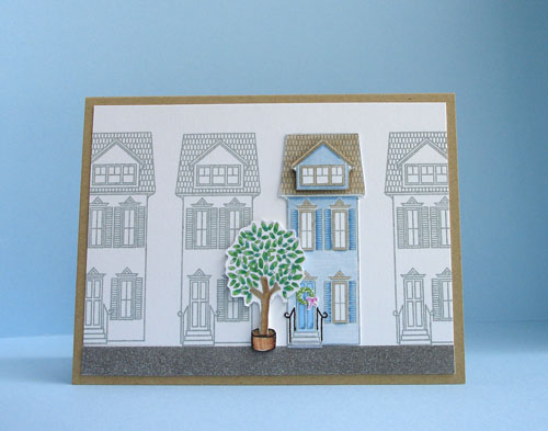 I used Boards &amp; Beams for the images. I drew the pot that the tree is in. The wreath was...