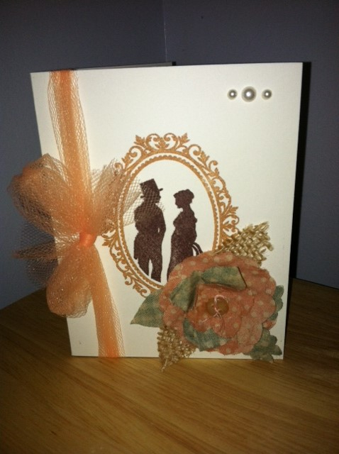 Tea Dye Wedding Card