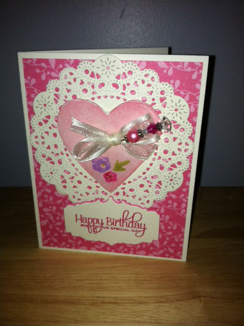 Paper Clay Heart Card