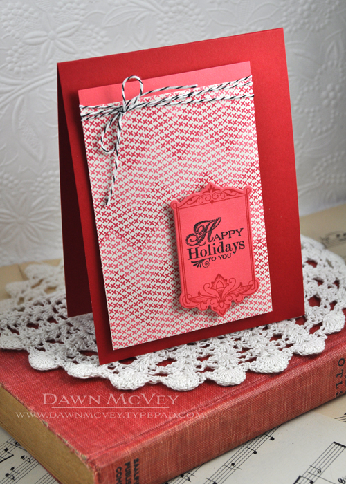 Paper: rustic cream, berry sorbet, pure poppy<br />
Stamps: Background Basics: Stitching,...
