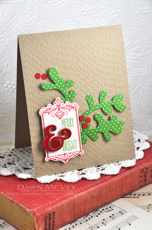 Paper: kraft, rustic cream, pure poppy, new leaf bitty dot<br />
Stamps: Boutique Borders:...