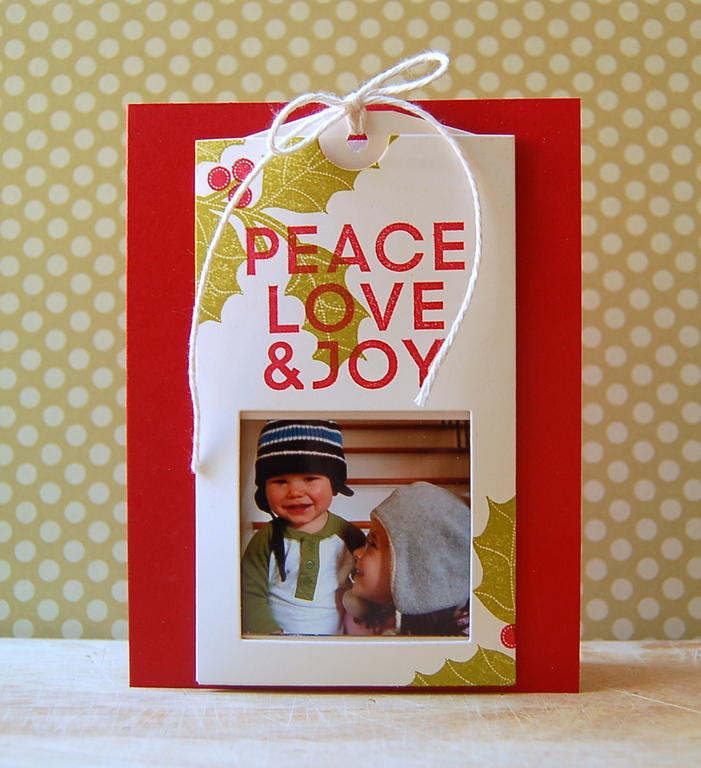 Cardstock: white, pure poppy<br />
Stamps: Instant Photo: Holiday, Mistletoe &amp; Holly, Grand...