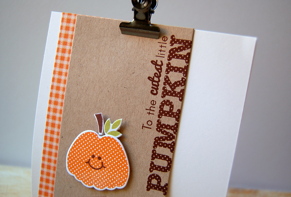 Cardstock: kraft, white, vintage cream<br />
Patterned paper: orange zest patterned paper...