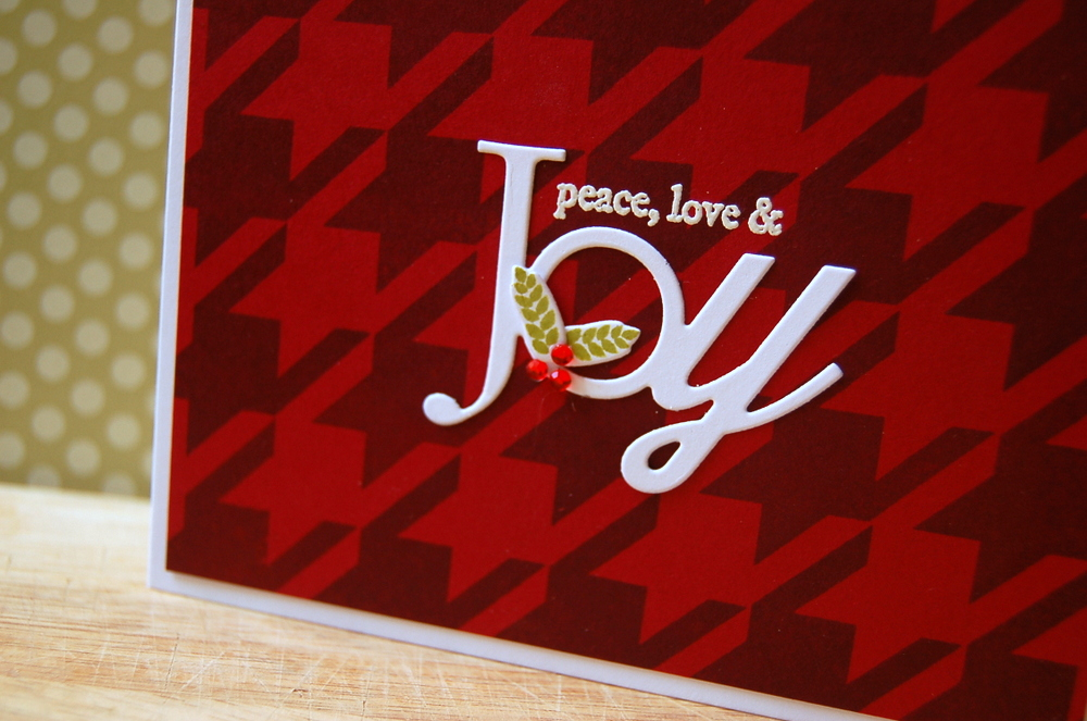 Cardstock: white, pure poppy<br />
Stamps: Wonderful Words: Joy, Mini Blooms, Autumn Pattern...