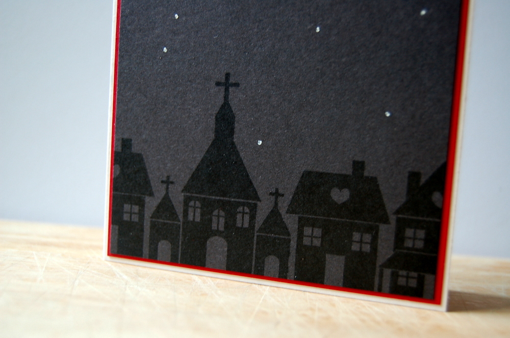 Cardstock: smokey shadow, pure poppy, white<br />
Stamps: Holiday Home<br />
Ink: Tsukineko...