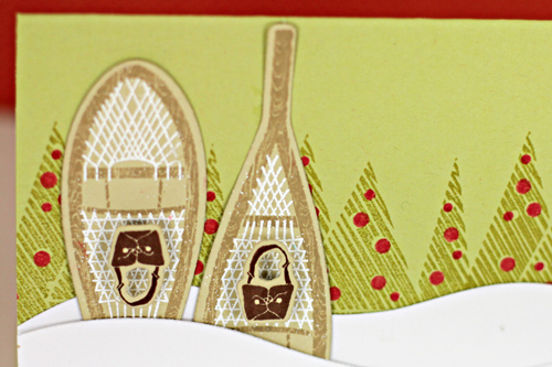 Stamps: 2 Feet Deep, Holiday Cheer<br />
Carstock: Fine Linen, Spring Moss, Stamper&#039;s...