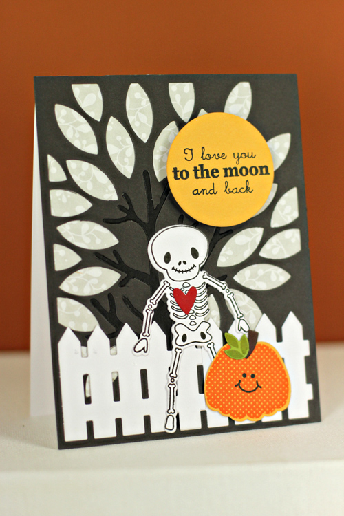 Stamps: Kid Kudos, Polka Dot Parade #8, Mr. Bones<br />
Dies: Mighty Oak Cover Plate, Picket...