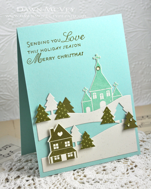 Paper: rustic cream, aqua mist, ripe avocado, ripe avocado pattern pack<br />
Stamps: Holiday...