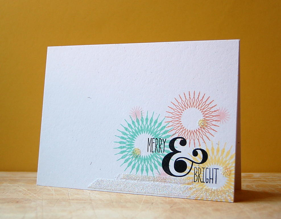 Cardstock: rustic white<br />
Stamps: Grand Ampersand, Snowflake Flurries<br />
Ink: melon...