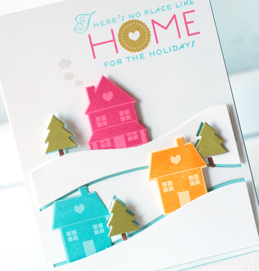 Stamps:  Holiday Home<br />
Ink:  Raspberry Fizz, Summer Sunrise, Hawaiian Shores, Simply...