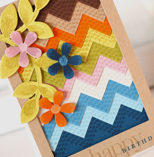 Stamps:  Background Basics: Stitching, Embroidered Blooms<br />
Ink:  Dark Chocolate, Classic...