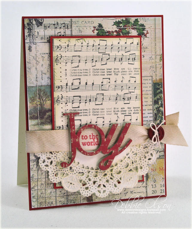 Stamps: Wonderful Words: Joy<br />
Cardstock: Rustic Cream, Pure Poppy, Kraft<br />
Ink: Pure...