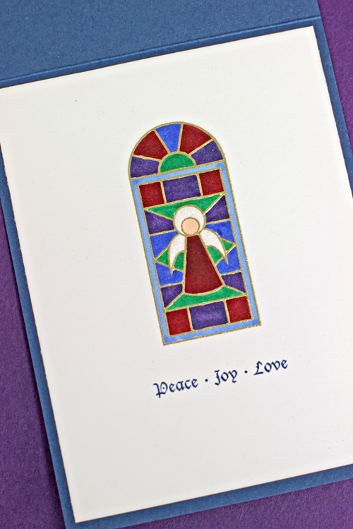 Stamps: Stained Glass, BB: Wrought Iron<br />
Cardstock: Blueberry Sky, Enchanted Evening, Gold...