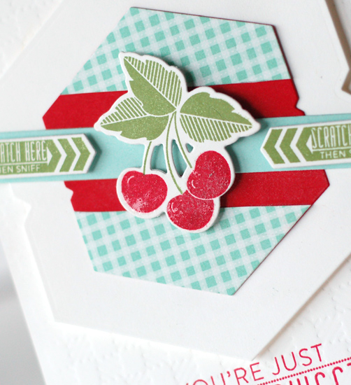 Stamps:  Scent-imentals<br />
Ink:  New Leaf, Pure Poppy, Versamark<br />
Cardstock:...