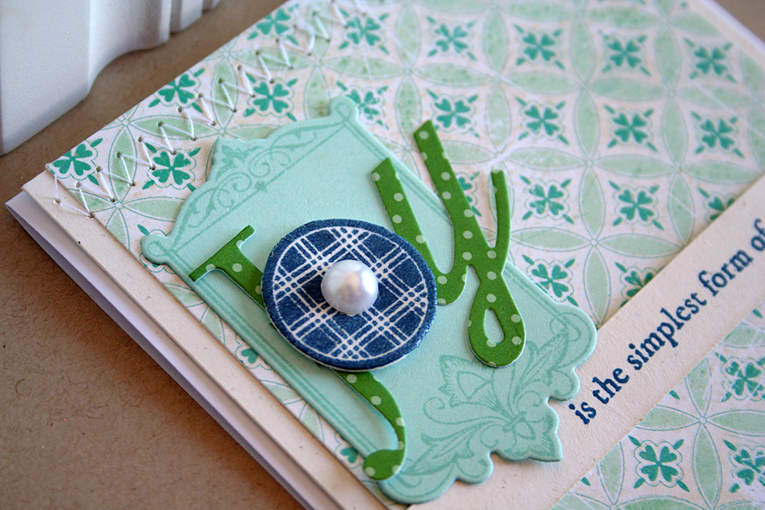 STAMPS: Wonderful Words: Joy, Boutique Borders: Christmas, Button Up <br />
INK: Enchanted...