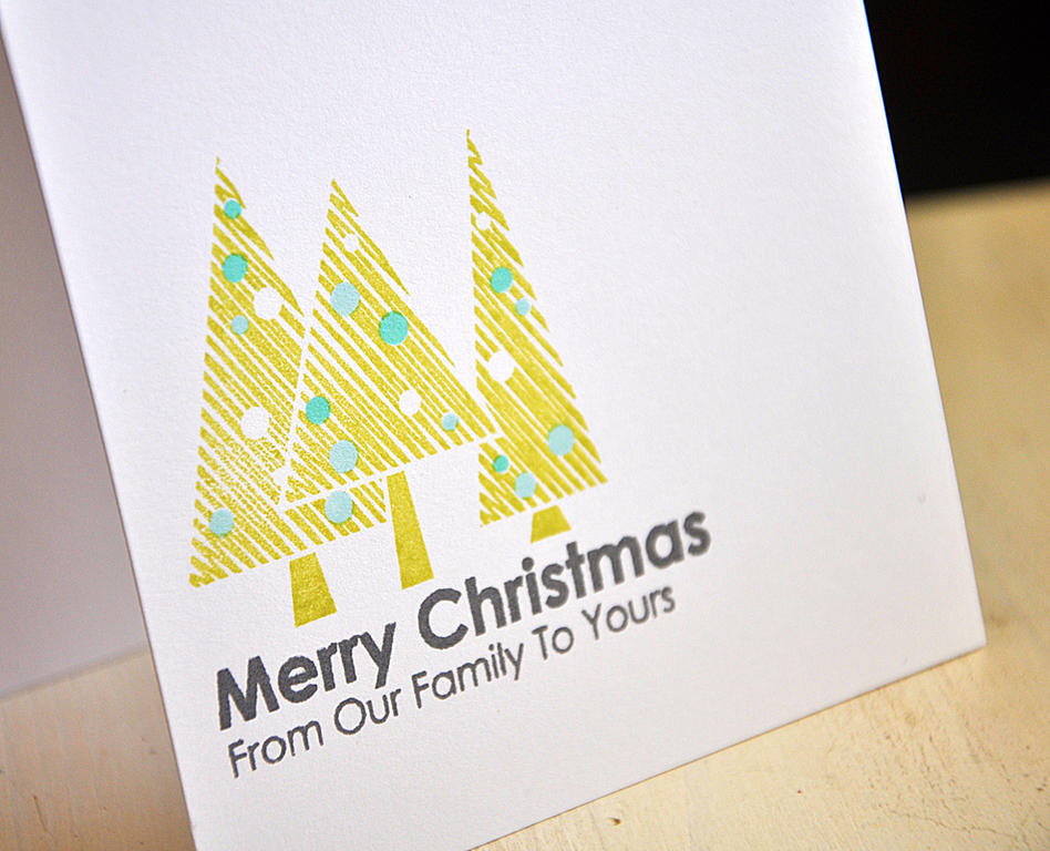 Merry Christmas From Our Family To Yours Card Detail