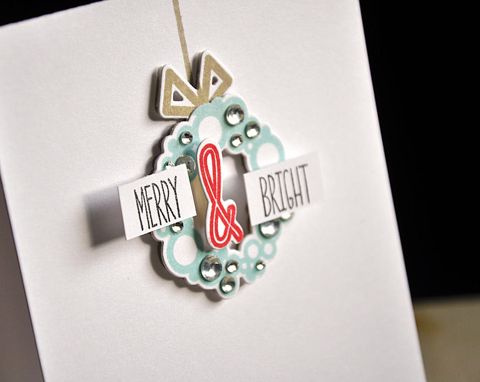 Merry &amp; Bright Embellished Card Detail
