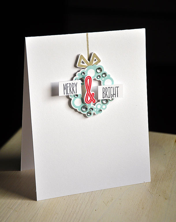 Merry &amp; Bright Embellished Card