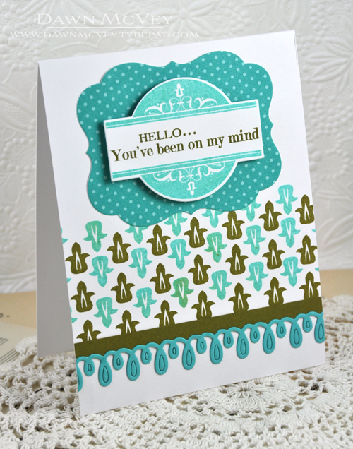 Paper: stamper&#039;s select white, hawaiian shores, ripe avocado, hawaiian shores bitty dot<br...