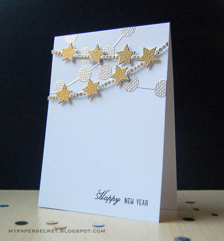 Cardstock: white<br />
Stamps: Confetti Garland Borders, Happy Harlequin<br />
Ink: Versamark,...
