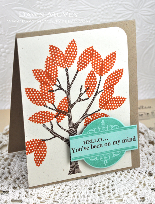 Paper: rustic cream, kraft, aqua mist<br />
Stamps: Boutique Borders: Thinking of You, Mighty...