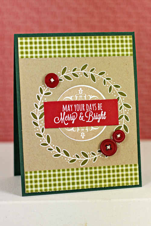 Stamps: Rustic Wreath, Boutique Borders: Thinking of You<br />
Cardstock: Pinefeather, Classic...