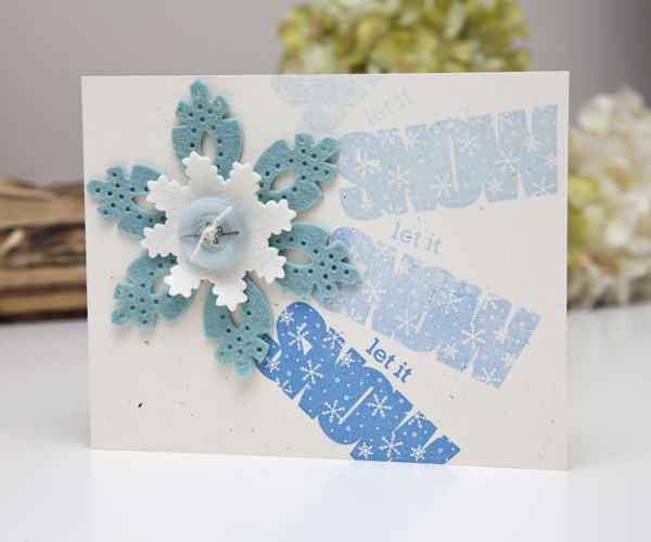 Supplies<br />
<br />
Stamps: Wonderful Words: Snow<br />
Ink: Spring Rain, Blueberry Sky<br...