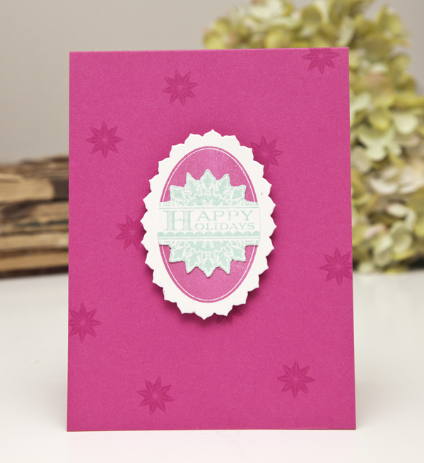 Supplies<br />
<br />
Stamps: 2013 Holiday Tags<br />
Ink: Raspberry Fizz, Aqua Mist<br />...