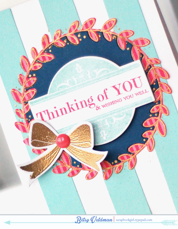 stamps:  boutique borders: thinking of you, rustic wreath, bells &amp; boughs<br />
ink:  aqua...