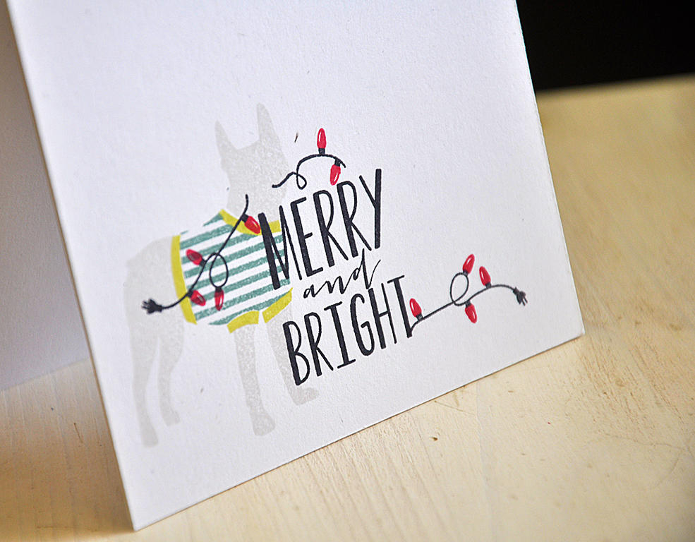 Merry &amp; Bright Card Detail