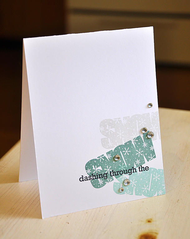 Dashing Through the Snow Card