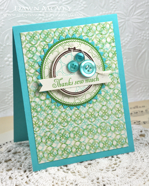 Paper: rustic cream, hawaiian shores<br />
Stamps: Stitched With Love, Background Basics:...