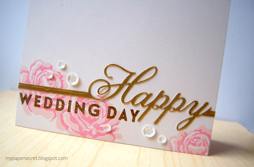 Cardstock: vintage cream<br />
Specialty paper: Paper Source (gold vinyl)<br />
Stamps:...