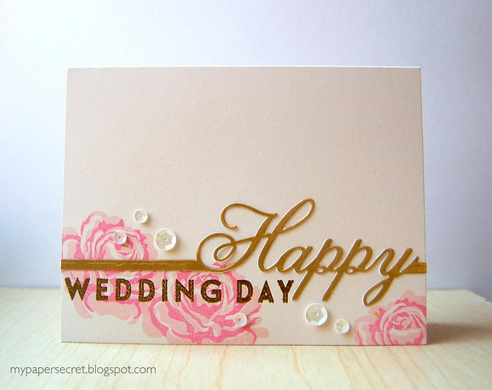 Cardstock: vintage cream<br />
Specialty paper: Paper Source (gold vinyl)<br />
Stamps:...