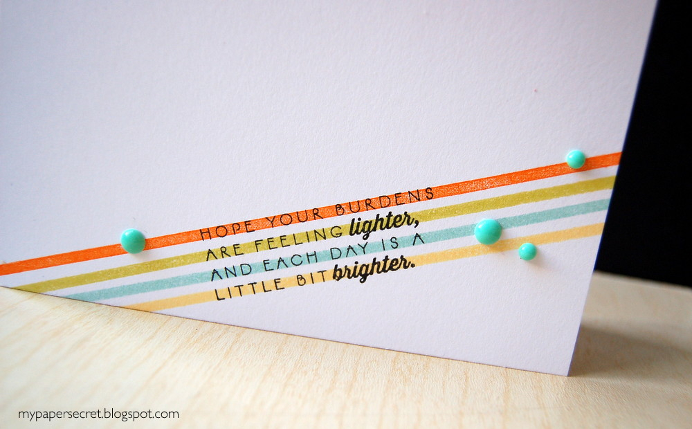 Cardstock: white<br />
Stamps: Inside &amp; Out Well Wishes, Background Basics: Super...