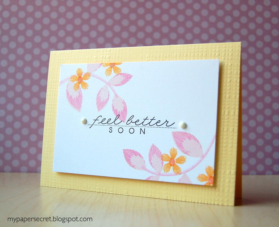 Cardstock: white, lemon tart<br />
Stamps: Inside &amp; Out Well Wishes, Turning a New Leaf,...