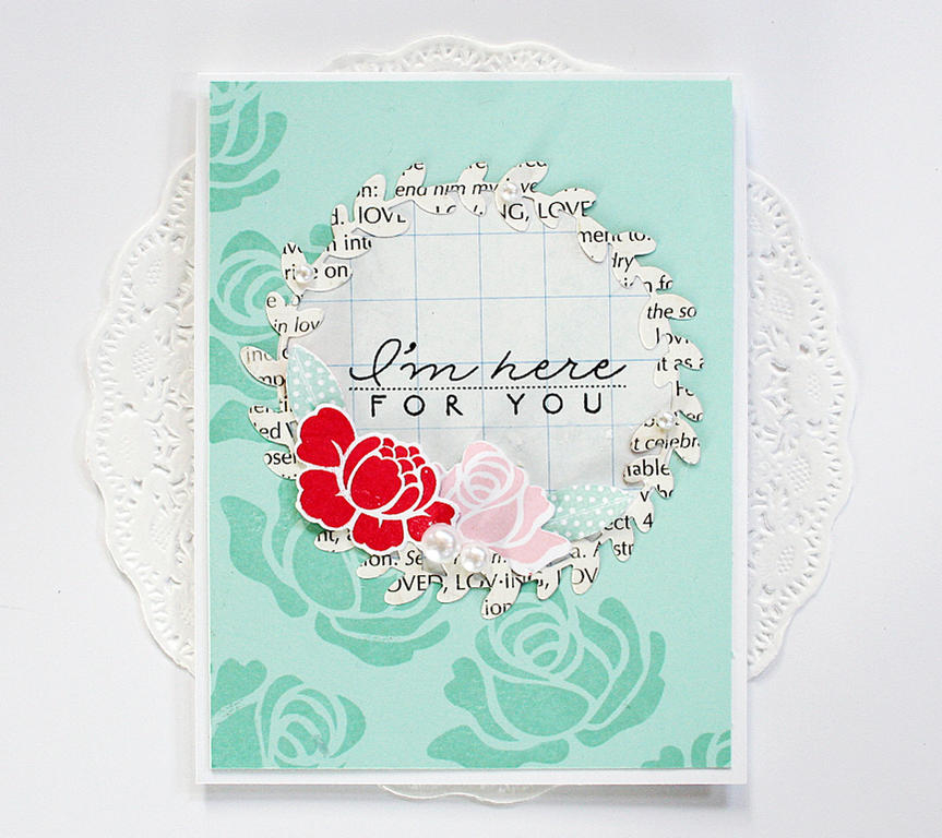 STAMPS: Inside &amp; Out: Get Well Wishes, Rosie Posie, Mighty Oak<br />
INK: True Black, Pure...