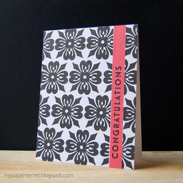 Cardstock: white<br />
Stamps: Congratulations, Giga Guidelines<br />
Ink: berry sorbet,...