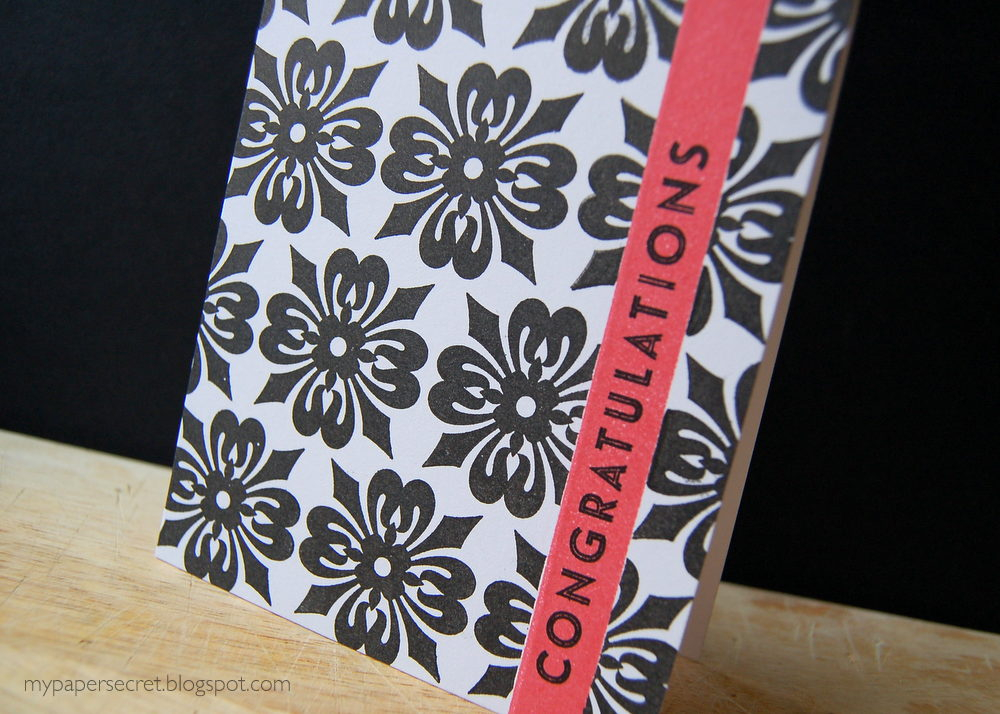 Cardstock: white<br />
Stamps: Congratulations, Giga Guidelines<br />
Ink: berry sorbet,...