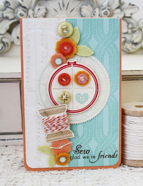 Papertrey Ink Supplies Used:<br />
Stamps:<br />
Stitched With Love and Knit Bits<br />...