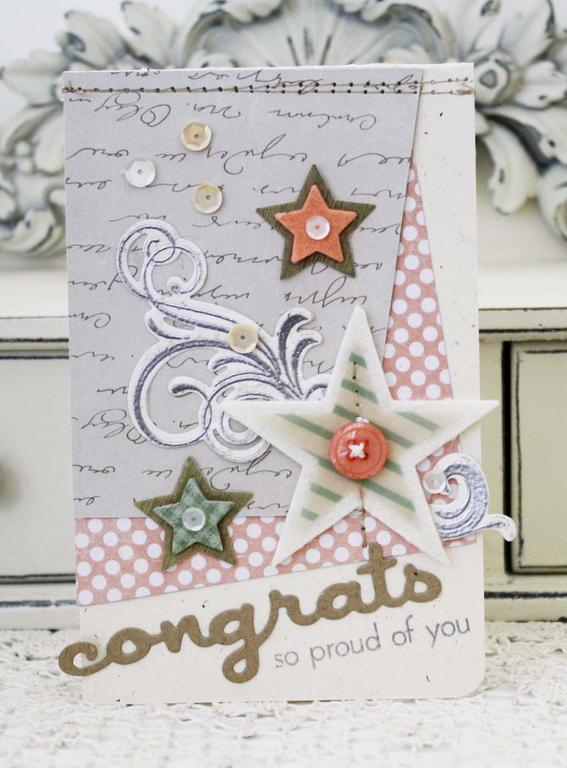 Papertrey Ink Supplies Used:<br />
Stamps:<br />
Wonderful Words - Congrats, Fancy...
