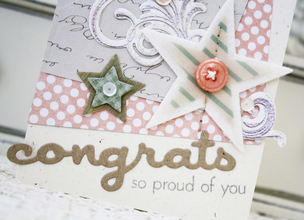 Papertrey Ink Supplies Used:<br />
Stamps:<br />
Wonderful Words - Congrats, Fancy...