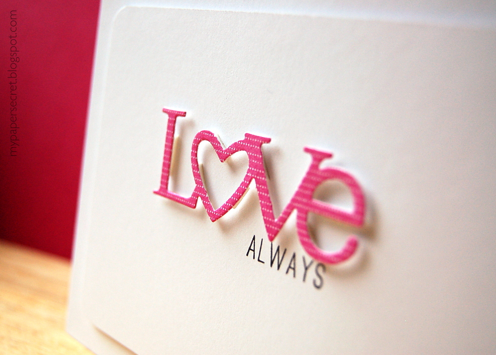 Cardstock: white<br />
Stamps: Wonderful Words: Valentine<br />
Ink: raspberry fizz, Versafine...