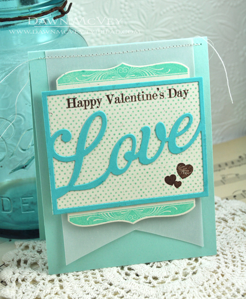 Paper: aqua mist, rustic cream, hawaiian shores, vellum<br />
Stamps: Boutique Borders:...