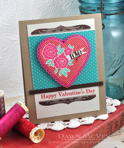 Paper: rustic cream, kraft, dark chocolate, raspberry fizz, hawaiian shores bitty dot<br />...