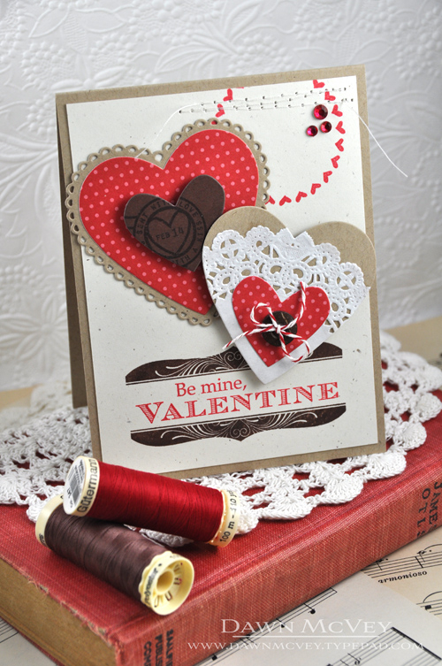 Paper: rustic cream, kraft, pure poppy, pure poppy bitty dot, dark chocolate<br />
Stamps:...