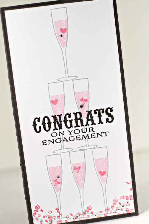 Stamps: Propose a Toast, Party Poppy, Congrats All Ways<br />
Ink: Berry Sorbet, True Black<br...